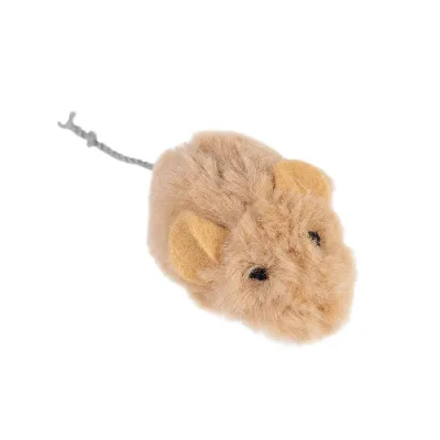 Іграшка для котів Мишка зі звуковим чипом, штучне хутро, 9 см GiGwi Melody chaser Mouse Sound Chip Toy