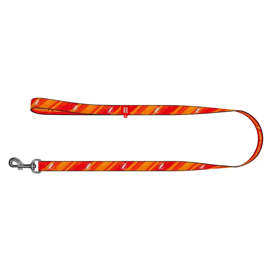 Поводок для собак нейлоновый светоотражающий «Флэш Лого», S WAUDOG Nylon DC Comics Leash Flash Logo