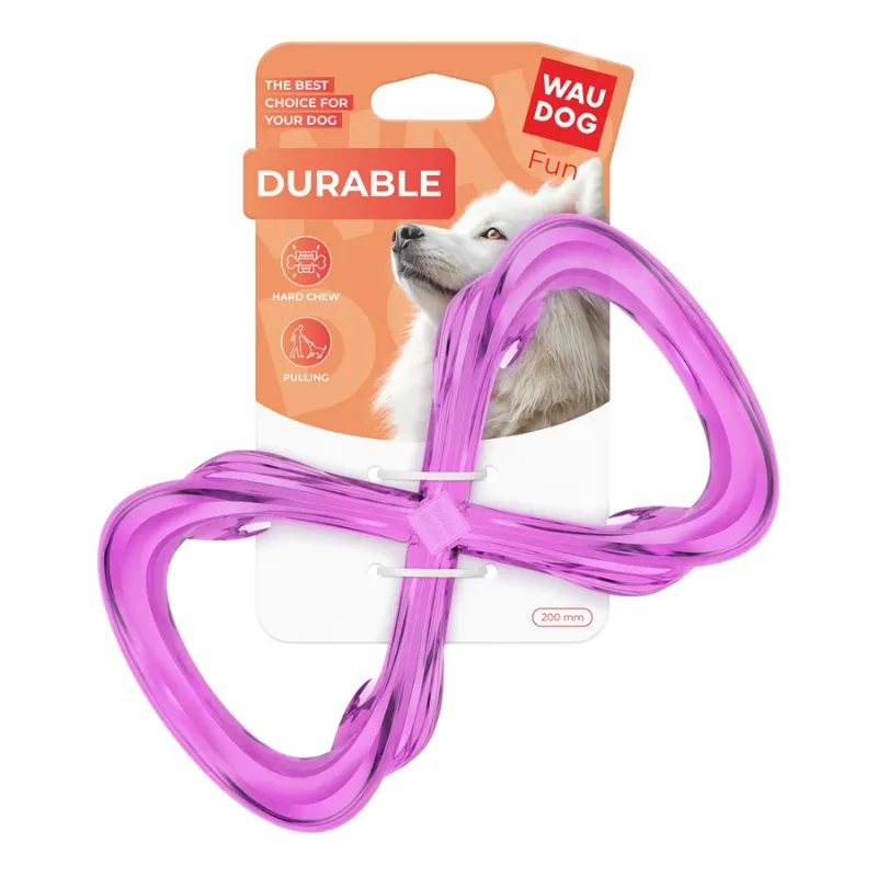 Іграшка для собак Вісімка, термопластична гума, 200 мм, фіолетовий WAUDOG Fun Durable Toy