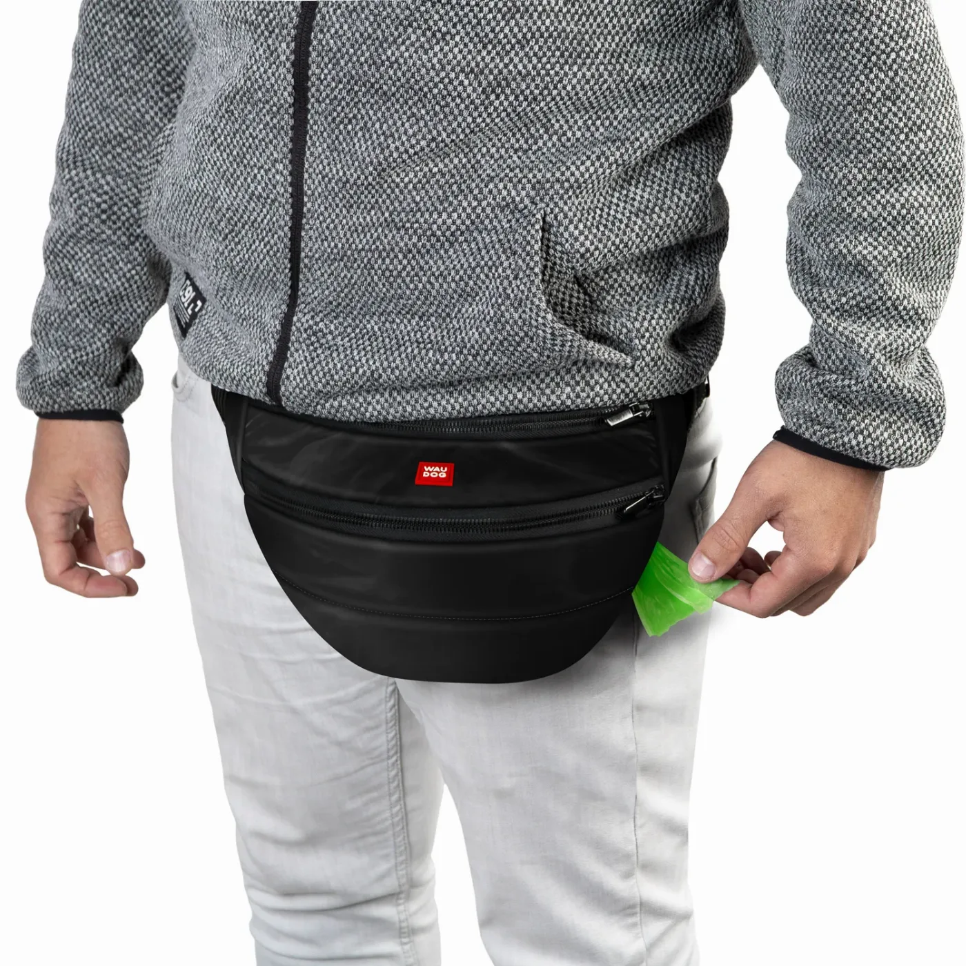 Поясна сумка-бананка, розмір 33*17*10 см, чорний WAUDOG Family Waist Bag