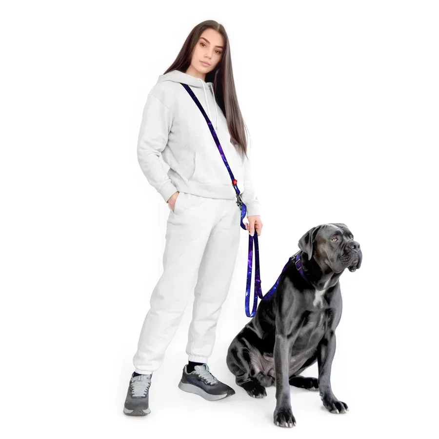 Повідець-перестібка для собак «NASA21», M WAUDOG Nylon Adjustable Leash NASA21
