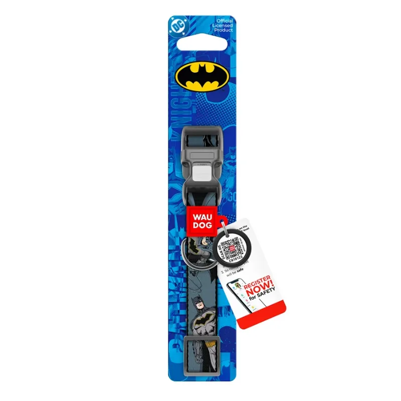 Ошейник для собак нейлоновый «Тень Бэтмена», L WAUDOG Nylon DC Comics Collar Batman Shadow