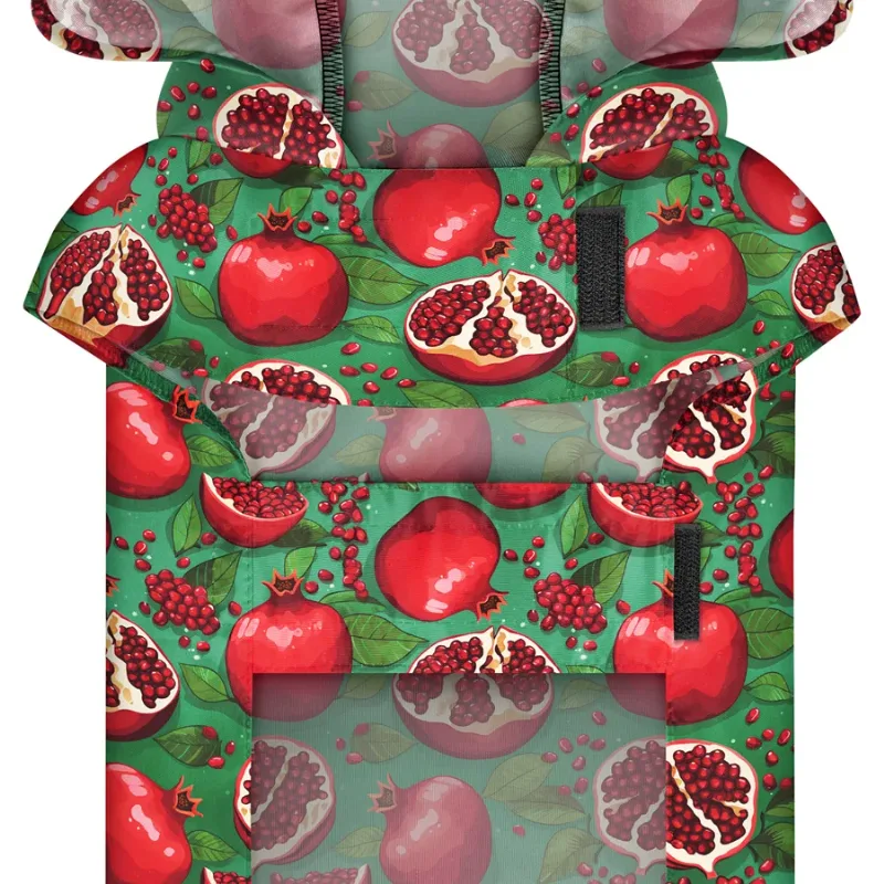 Дождевик-накидка с капюшоном для собак «Гранаты», XXS WAUDOG Clothes Dog Raincoat Pomegranates