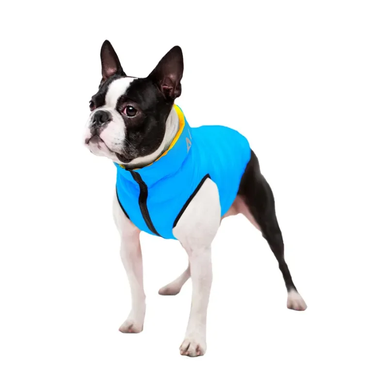 Двостороння курточка для собак, M45, жовто-блакитна AiryVest Dog Jacket