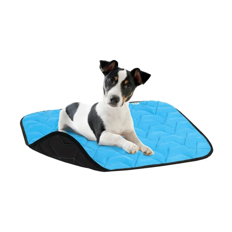 Підстилка для собак, 80*55 см, блакитно–чорна, M AiryVest Pet Mat