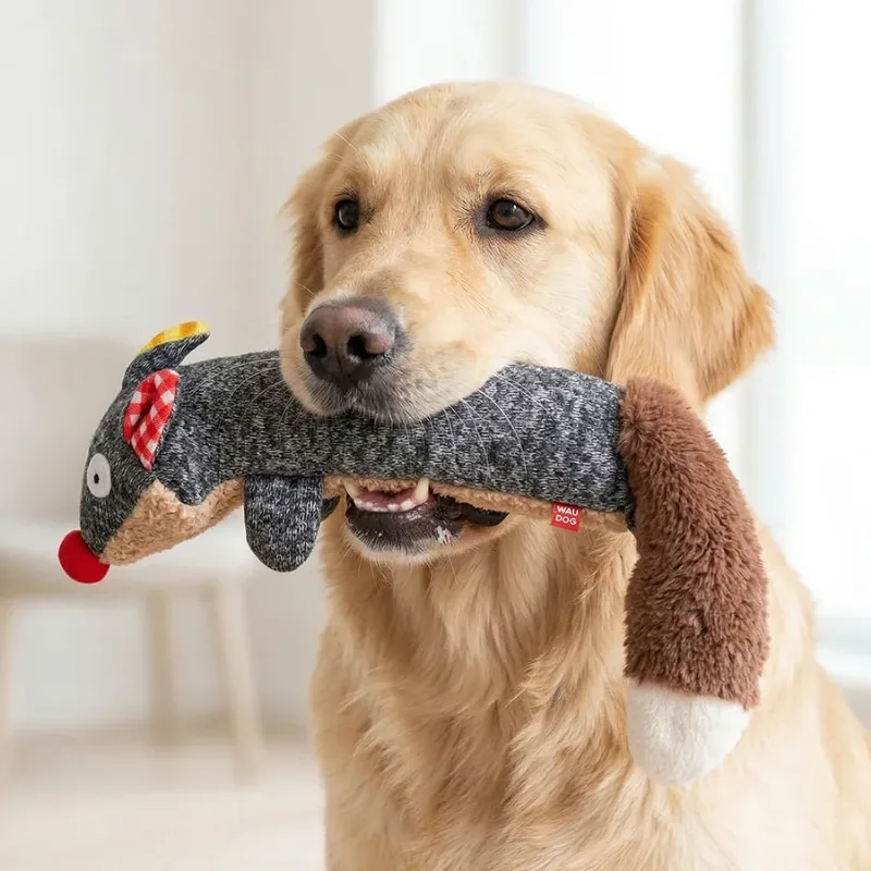 Іграшка для собак Єнот, трикотаж, L WAUDOG Fun Plush Raccoon Squeaky Toy