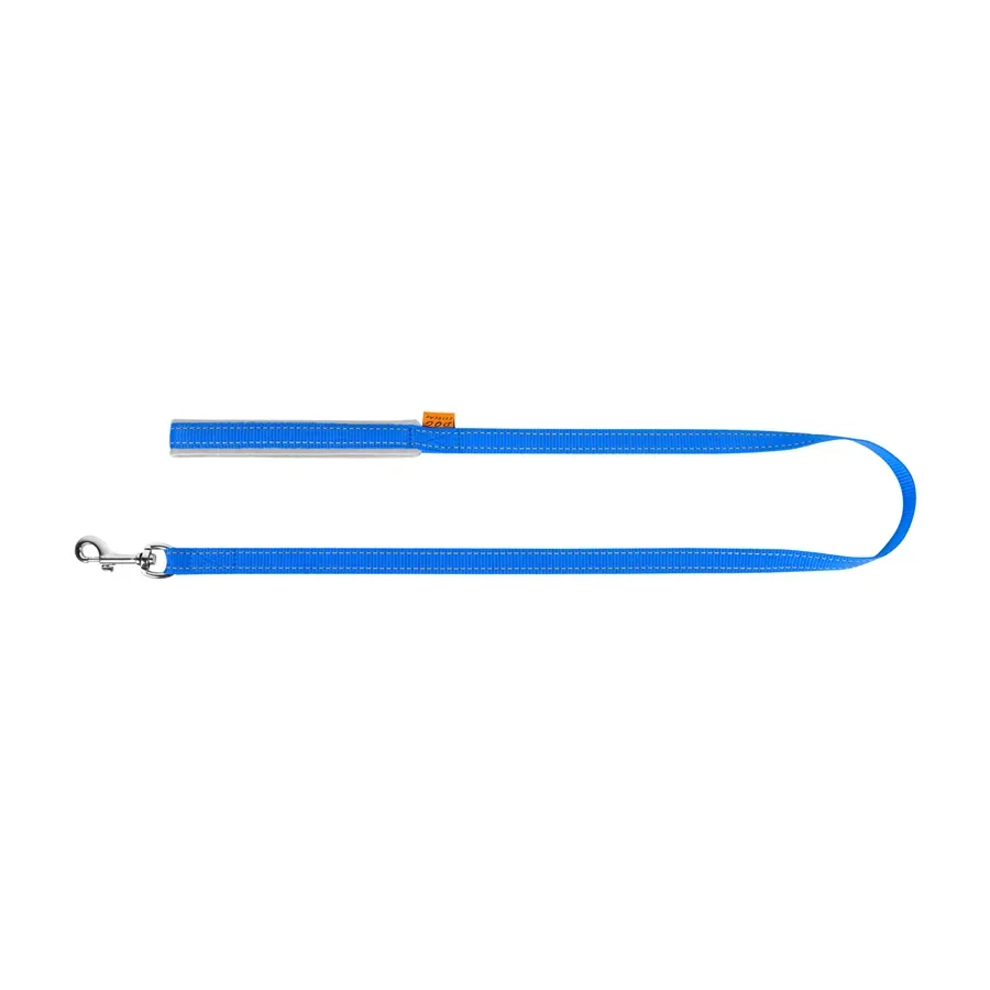 Повідець з нейлону з прогумованою ручкою, S, блакитний Dog Extreme Leash