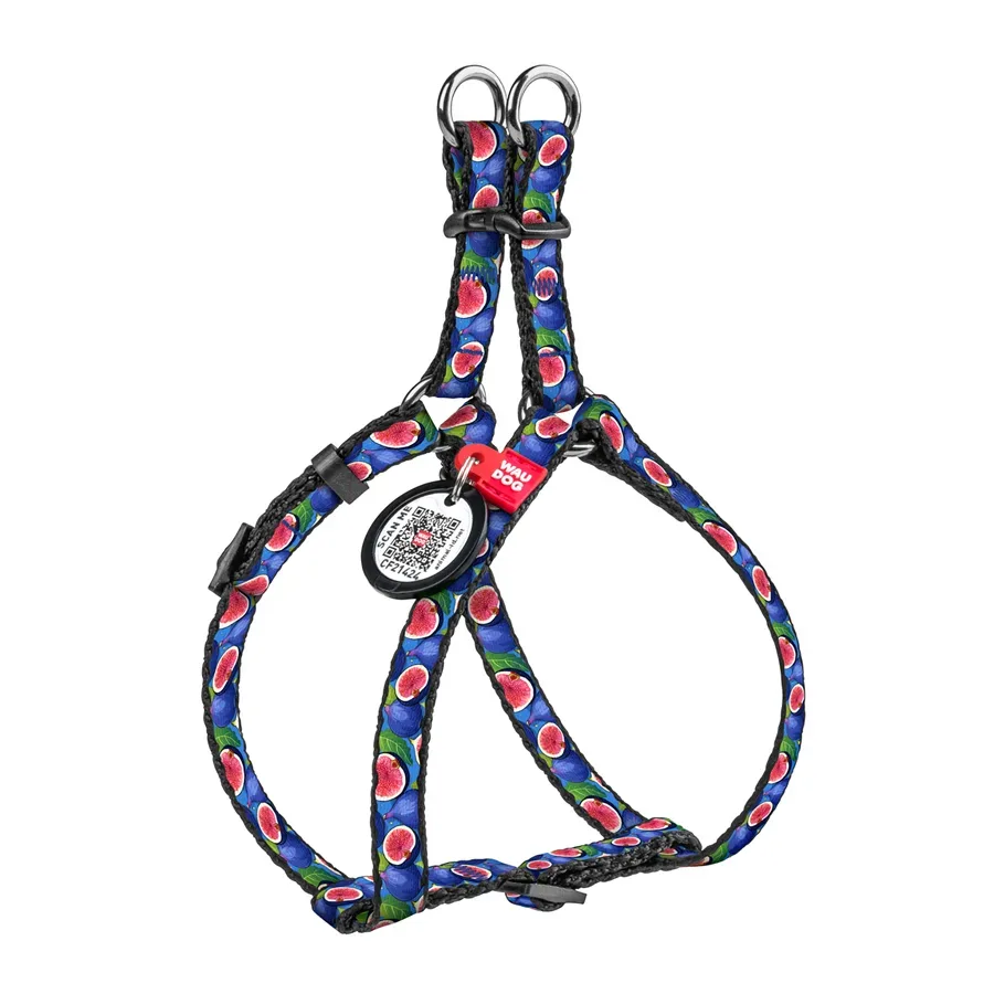 Шлея для котів та дрібних порід собак «Інжир», XS WAUDOG Nylon Harness Figs