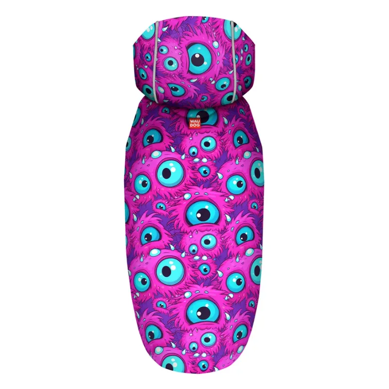 Дощовик-накидка з капюшоном для собак «Око монстра», XXS WAUDOG Clothes Dog Raincoat Monster Eye