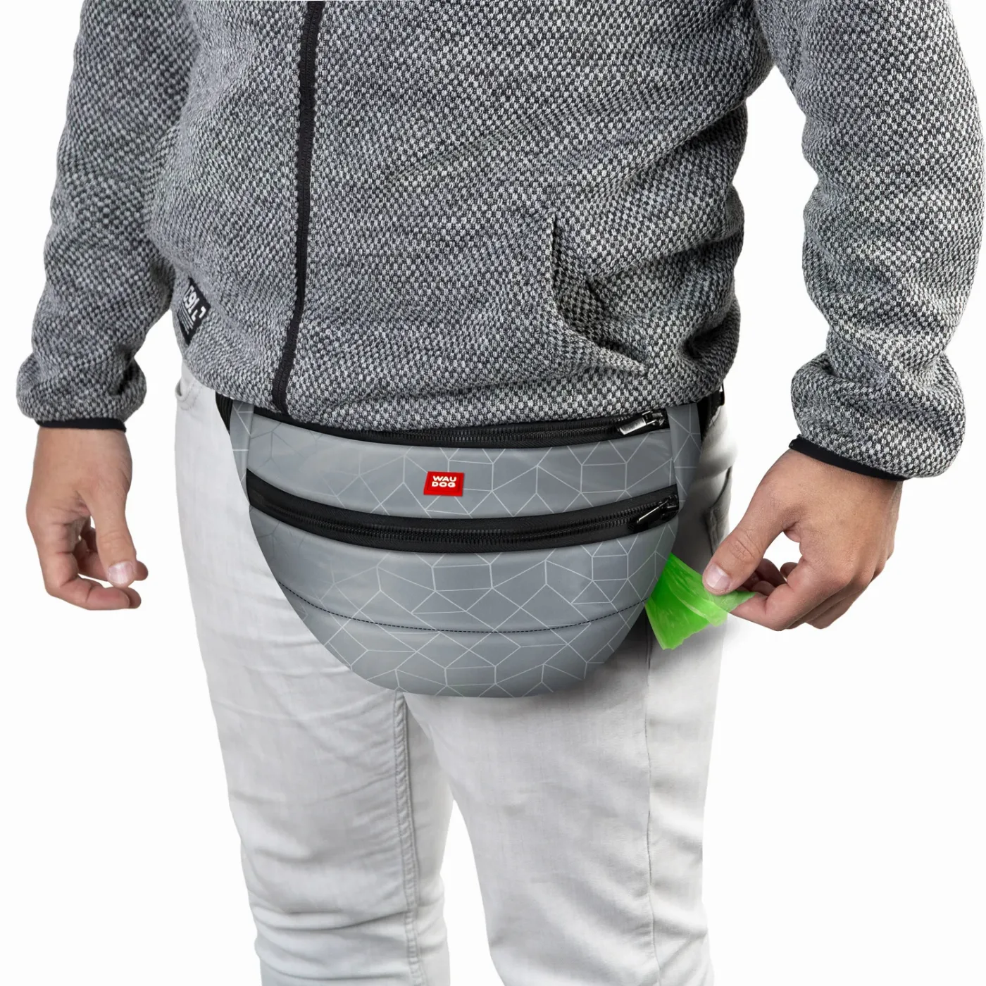 Поясна сумка-бананка, світловідбивна, розмір 33*17*10 см WAUDOG Family Waist Bag
