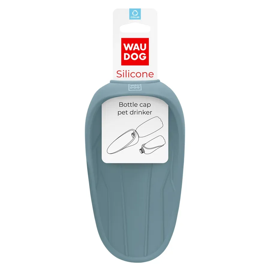 Поилка-насадка на бутылку, 165х90 мм, серый WAUDOG Silicone Bottle Drinker
