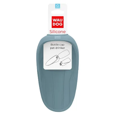 Поїлка-насадка на пляшку, 165х90 мм, сірий WAUDOG Silicone Bottle Drinker