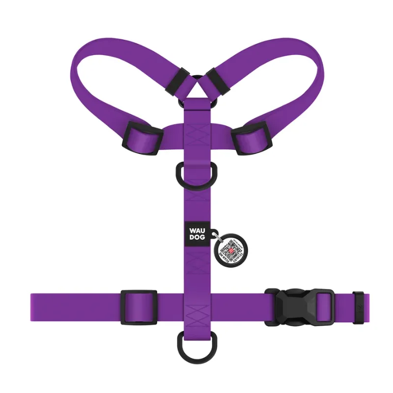 Шлея для собак водостійка анатомічна Н-подібна, L, фіолетовий WAUDOG Magnet Harness