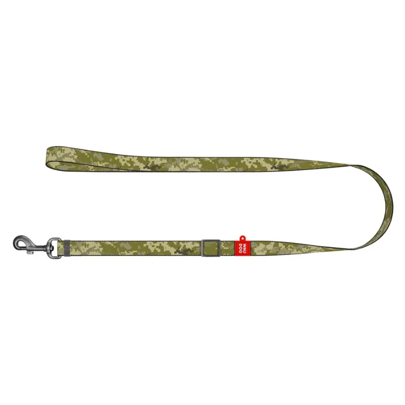 Повідець для собак з нейлону регульований «Мілітарі», M WAUDOG Nylon Leash Military