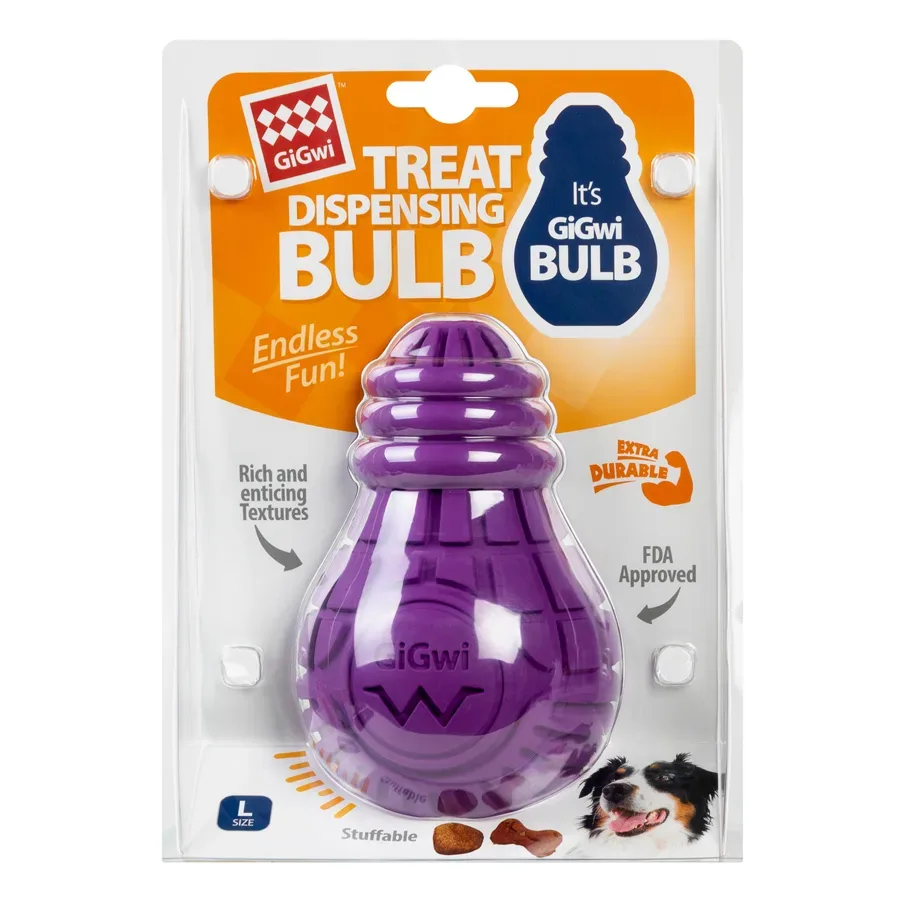 Іграшка для собак Лампочка гумова, гума, L, фіолетова GiGwi Bulb Rubber Toy