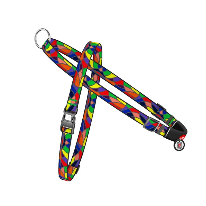 Шлея для собак быстросъемная «Витраж», L WAUDOG Nylon Harness Stained Glass