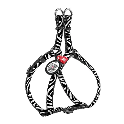 Шлея для котів та дрібних порід собак «Зебра», XS WAUDOG Nylon Harness Zebra