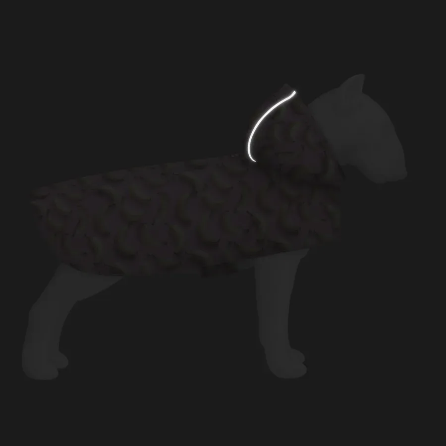 Дощовик-накидка з капюшоном для собак «Банани на рожевому», L WAUDOG Clothes Dog Raincoat Bananas on Pink