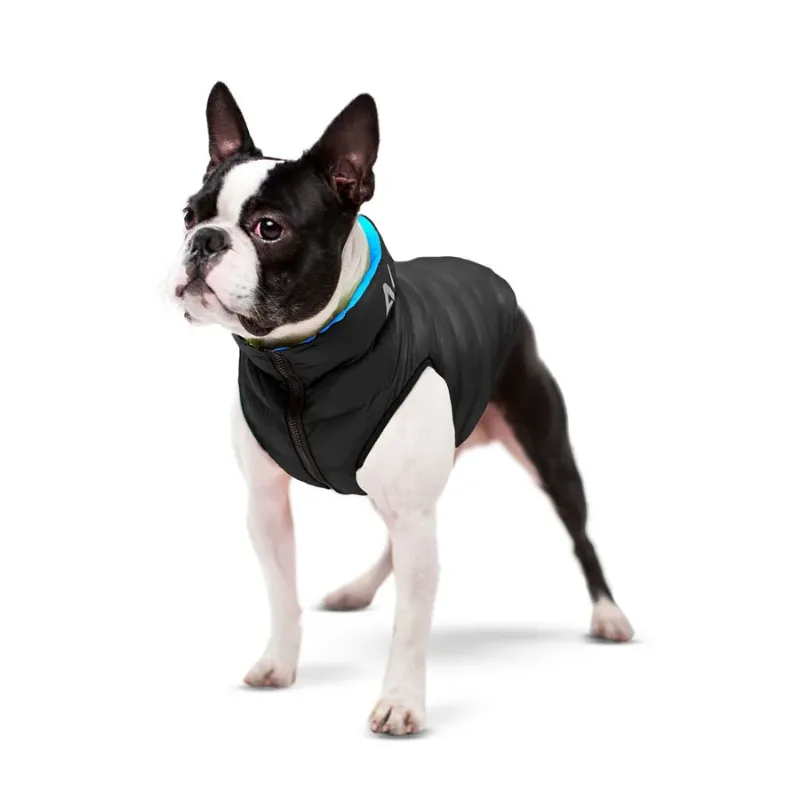Курточка для собак двусторонняя, M47, черно-голубая AiryVest Dog Jacket