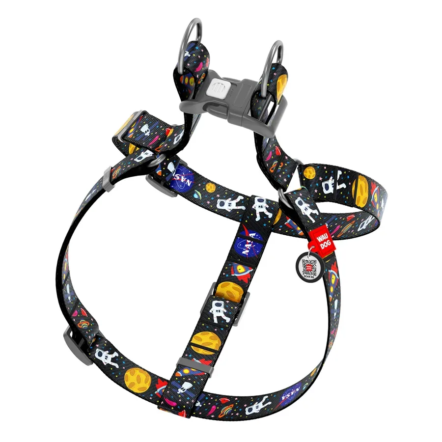 Шлея для собак «NASA», L WAUDOG Nylon Anatomic Harness NASA