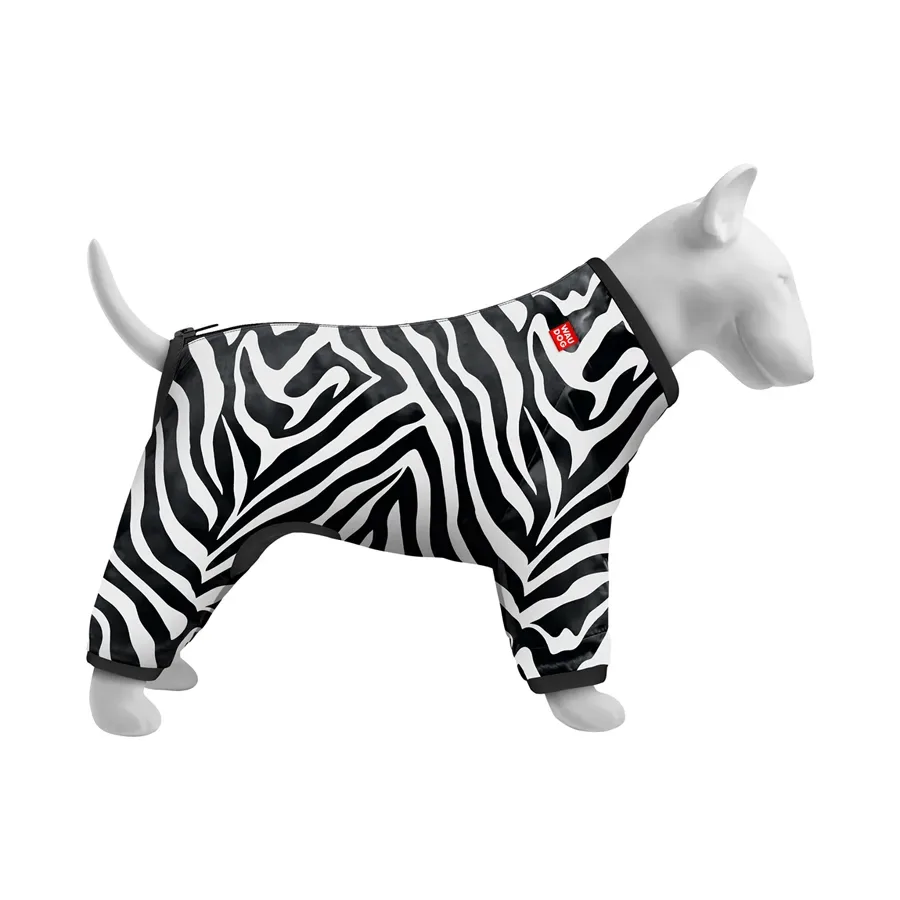 Ветровка для собак «Зебра», XS25 WAUDOG Clothes Dog Windbreaker Zebra