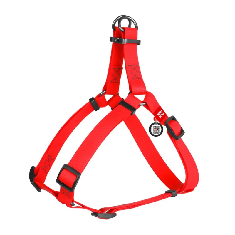 Шлея для собак водостійка, L, червоний WAUDOG Waterproof Harness