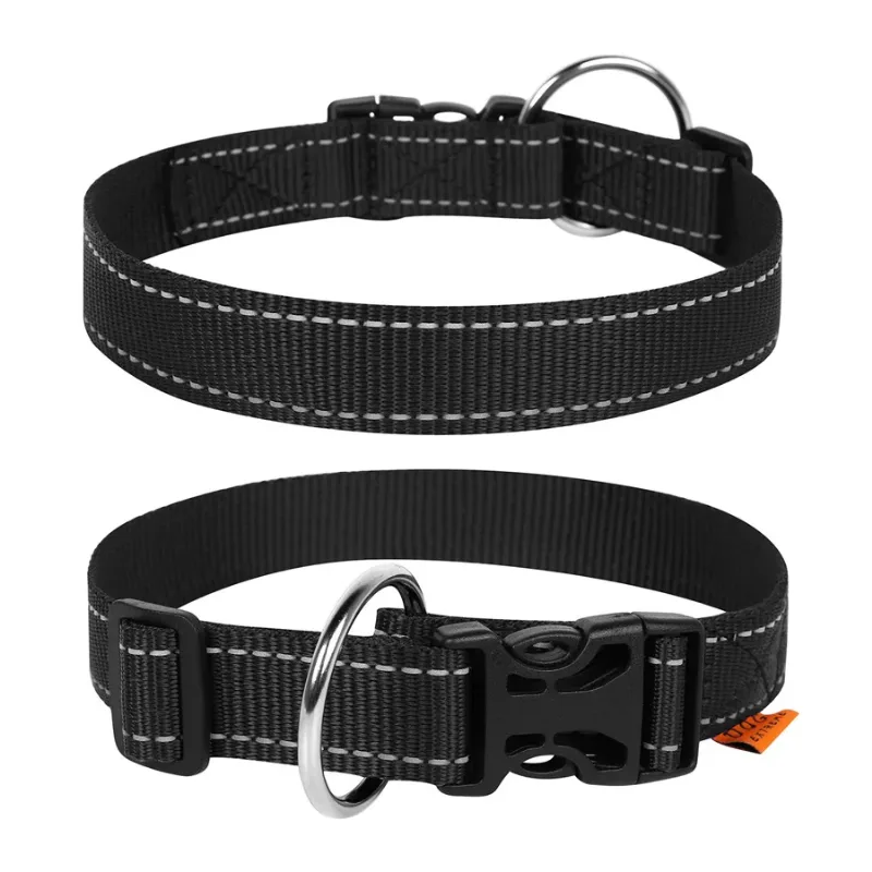 Нашийник з нейлону регульований, M, чорний Dog Extreme Collar