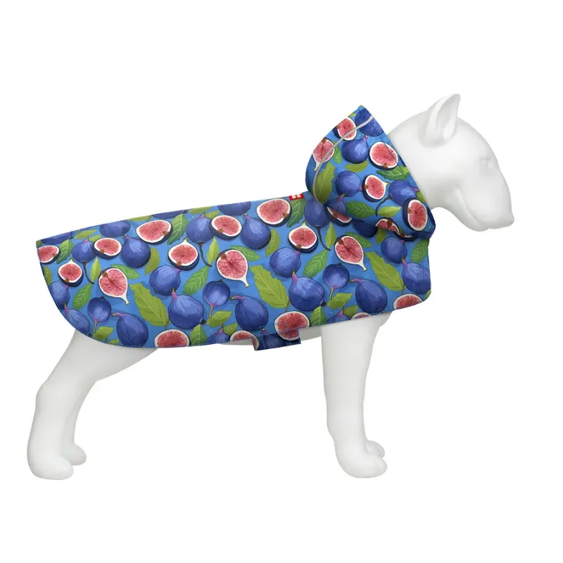 Дощовик-накидка з капюшоном для собак «Інжир», XL WAUDOG Clothes Dog Raincoat Figs