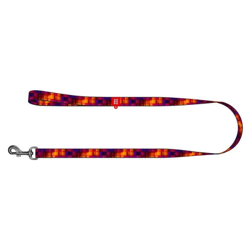 Повідець для собак нейлоновий «Куби 3Д», 20 мм × 200 см, M WAUDOG Nylon Leash 3D Cubes