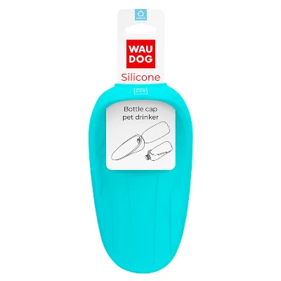 Поилка-насадка на бутылку, 165х90 мм, голубой WAUDOG Silicone Bottle Drinker