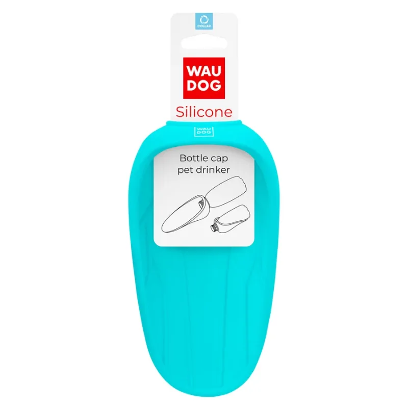 Поилка-насадка на бутылку, 165х90 мм, голубой WAUDOG Silicone Bottle Drinker