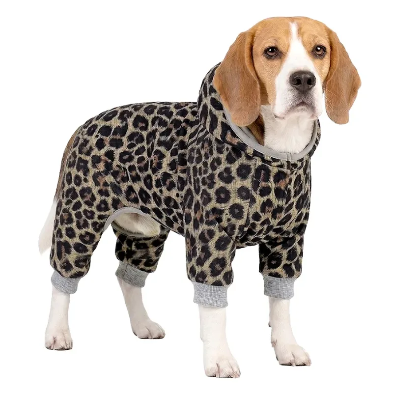 Комбінезон для собак, софтшелл «Леопард», L50 WAUDOG Clothes Dog Jumpsuit Leopard