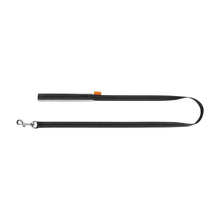 Повідець з нейлону з прогумованою ручкою, M, чорний Dog Extreme Leash