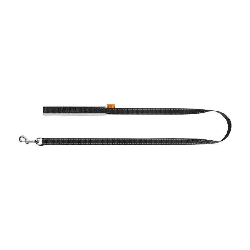 Повідець з нейлону з прогумованою ручкою, M, чорний Dog Extreme Leash