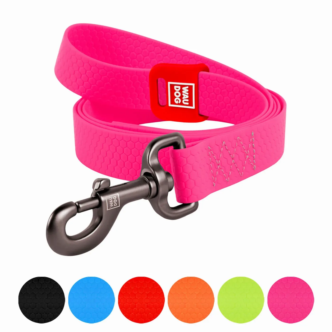Поводок для собак водостойкий, 20 мм × 500 см, M, розовый WAUDOG Waterproof Leash