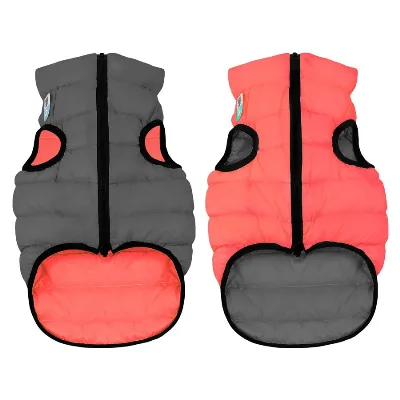 Курточка для собак двостороння, M45, коралово-сіра AiryVest Dog Jacket