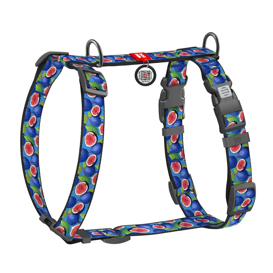 Шлея для собак анатомічна H-подібна «Інжир», S WAUDOG Nylon Anatomic Harness Figs