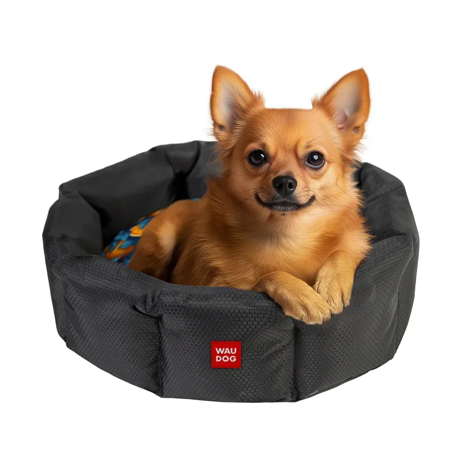 Лежанка для собак «Апельсини», M WAUDOG Relax Pet Bed with Cushion Oranges