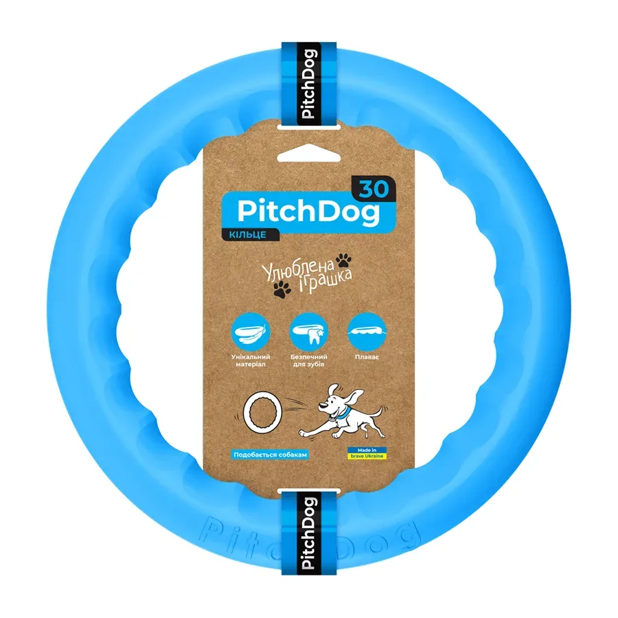 Кольцо для апортировки 30, голубой PitchDog Fetch Ring