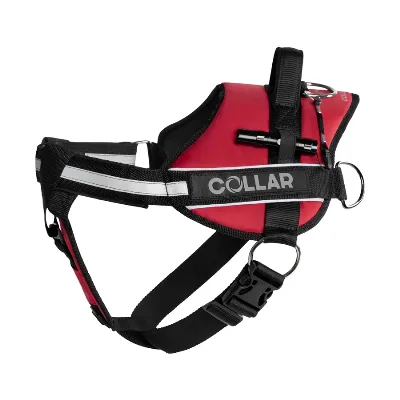Шлея "POLICE" (с фонариком), №5, красный Dog Extreme Police Harness