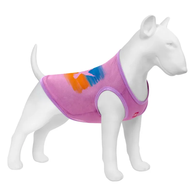 Майка для собак, сітка «Прапор», XS, рожевий WAUDOG Clothes Dog T-Shirt Flag