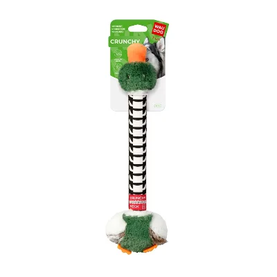 Игрушка для собак Утка, хлопок, полиэстер, пластик, поролон, 38 см WAUDOG Fun Crunchy Duck Crunchy Toy