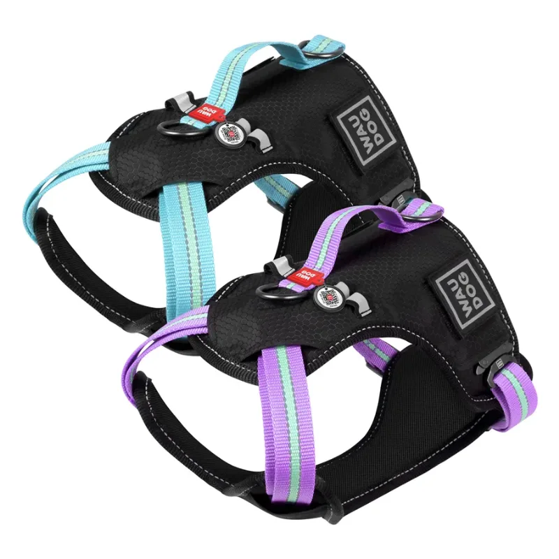 Шлея для собак безпечна, S, фіолетовий WAUDOG Nylon Harness