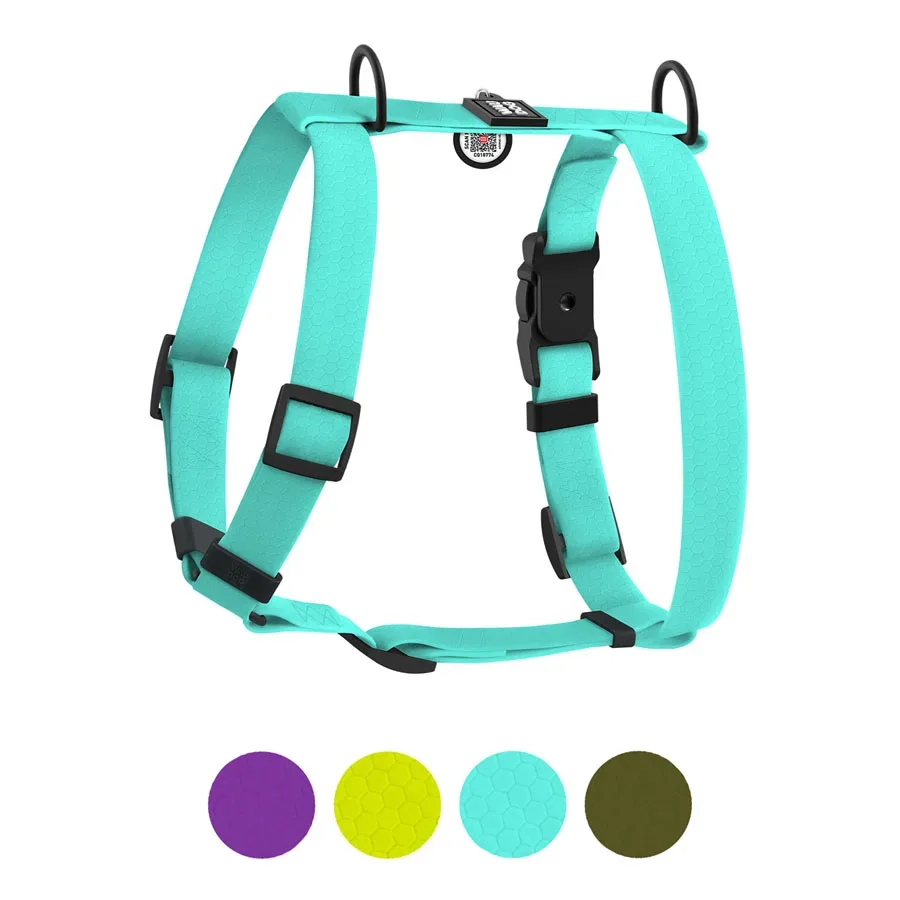 Шлея для собак водостійка анатомічна Н-подібна, M, тіффані WAUDOG Magnet Harness
