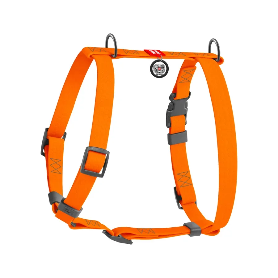 Шлея для собак водостойкая анатомическая Н-образная, XL, оранжевый WAUDOG Waterproof Anatomic Harness