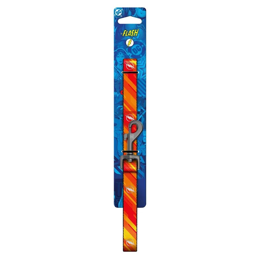 Поводок для собак нейлоновый светоотражающий «Флэш Лого», S WAUDOG Nylon DC Comics Leash Flash Logo