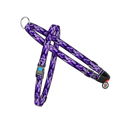 Шлея для собак швидкознімна «Фіолетовий камо», M WAUDOG Nylon Harness Purple Camo