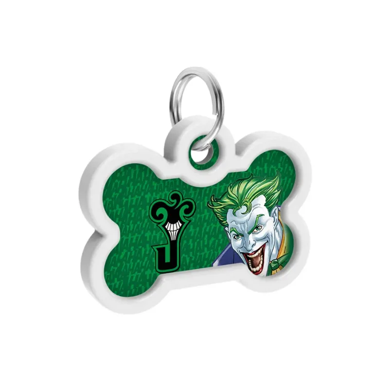 Адресник для собак и котов металлический, кость «Джокер зеленый», M WAUDOG Smart ID Tag Joker Green