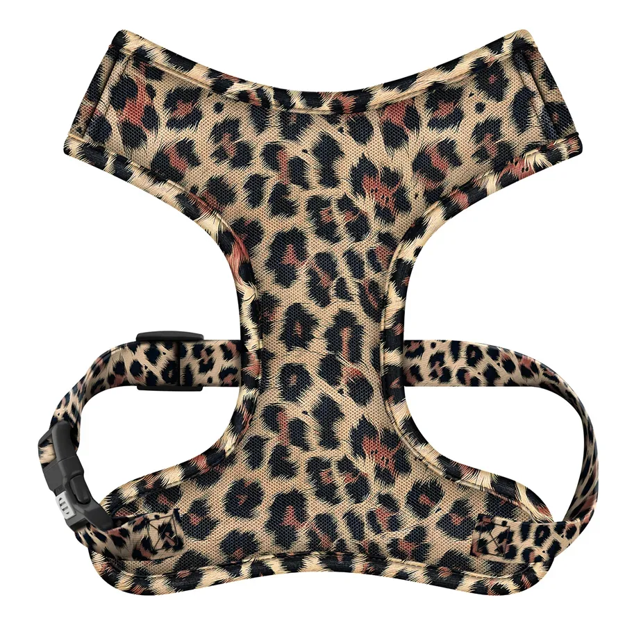 Шлея для собак дихаюча «Леопард», XS WAUDOG Mesh Soft Harness Leopard