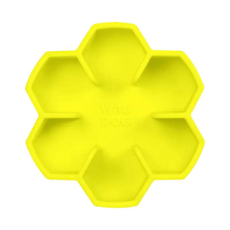 Миска для повільного харчування, 750 мл, жовтий WAUDOG Silicone Bowl